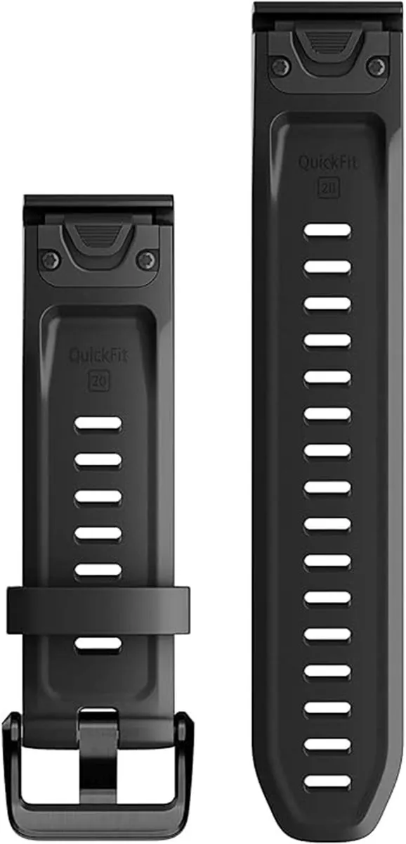 Garmin QuickFit® Siliconen bandje - Garmin 20 mm aansluiting - Zwart