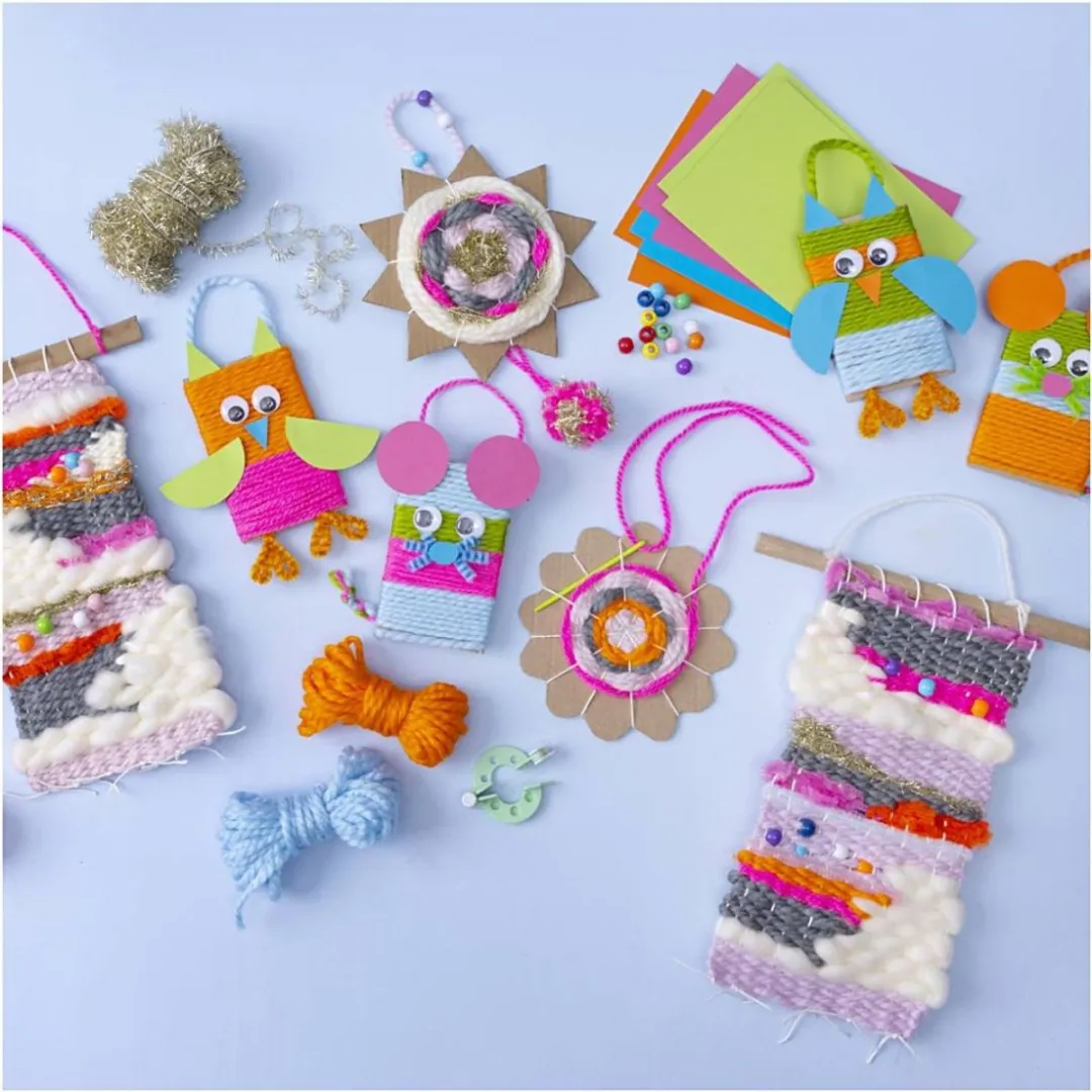 Creativ Company Groepsset Weven Wanddecoraties - Multicolor