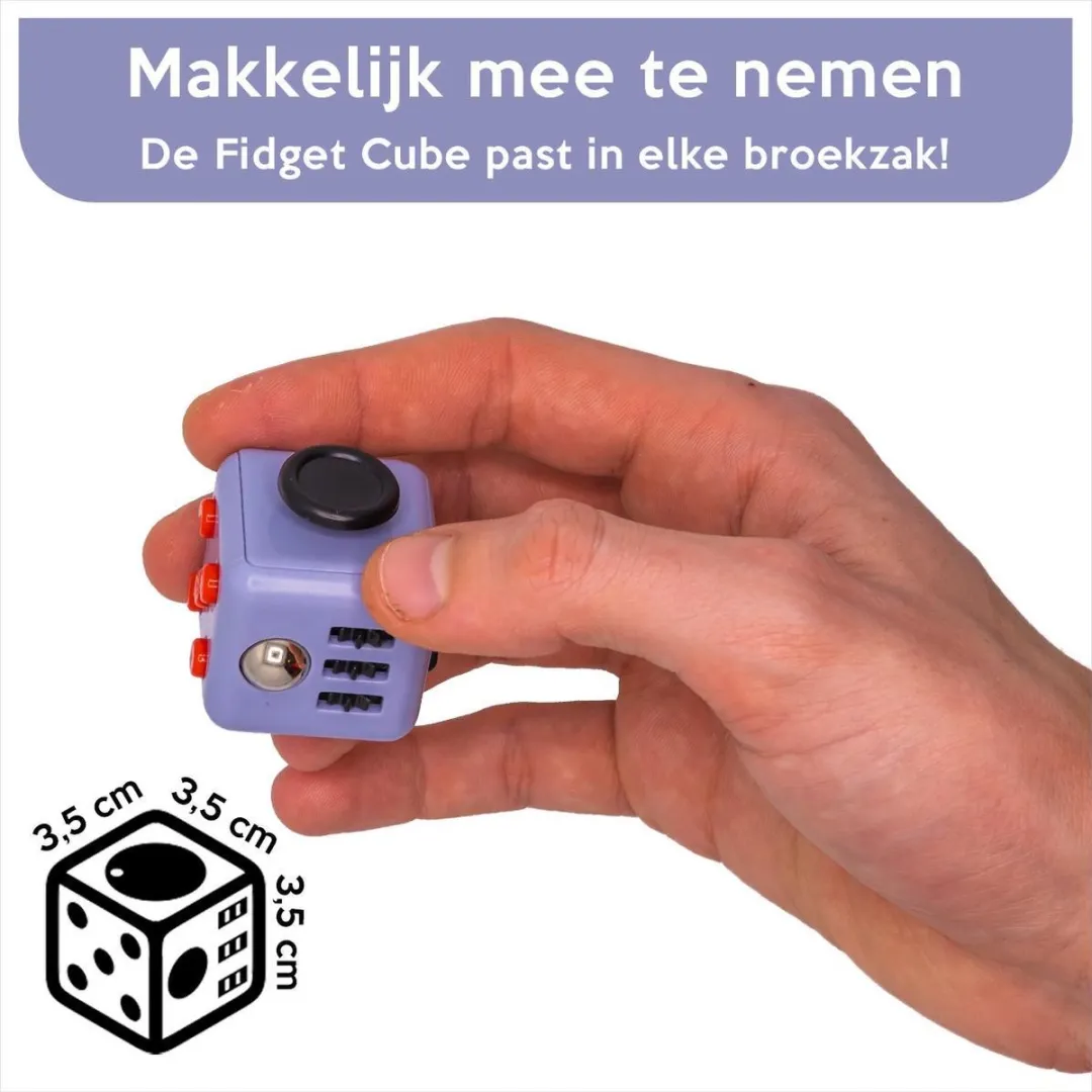 Fidget Cube "Grijs - Rood" - Friemelkubus - Anti Stress Speelgoed - Hoogsensitiviteit - Stressbal voor Hand - Fidget Toys
