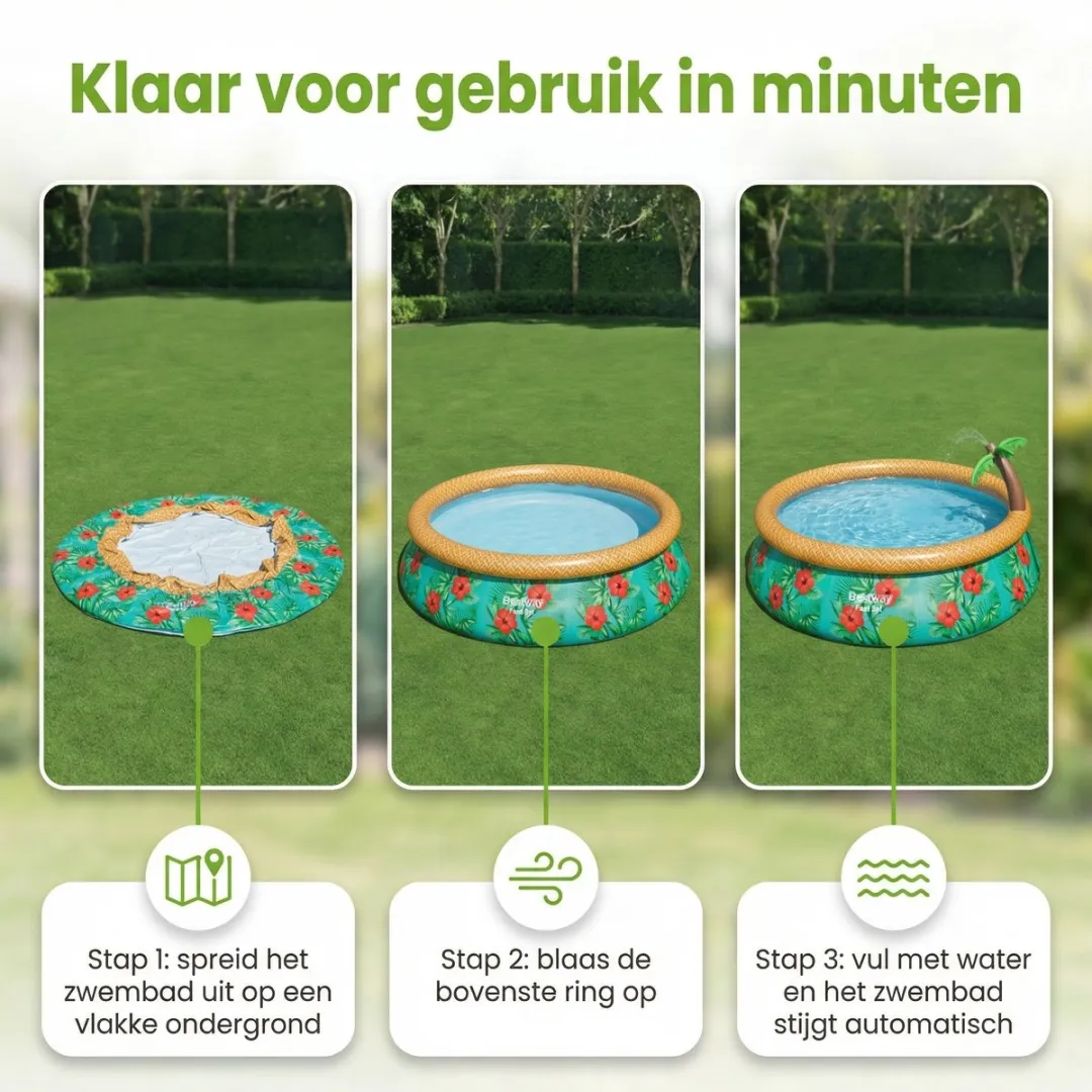 Bestway Paradijsprint Zwembad 457x84cm - 7-delig