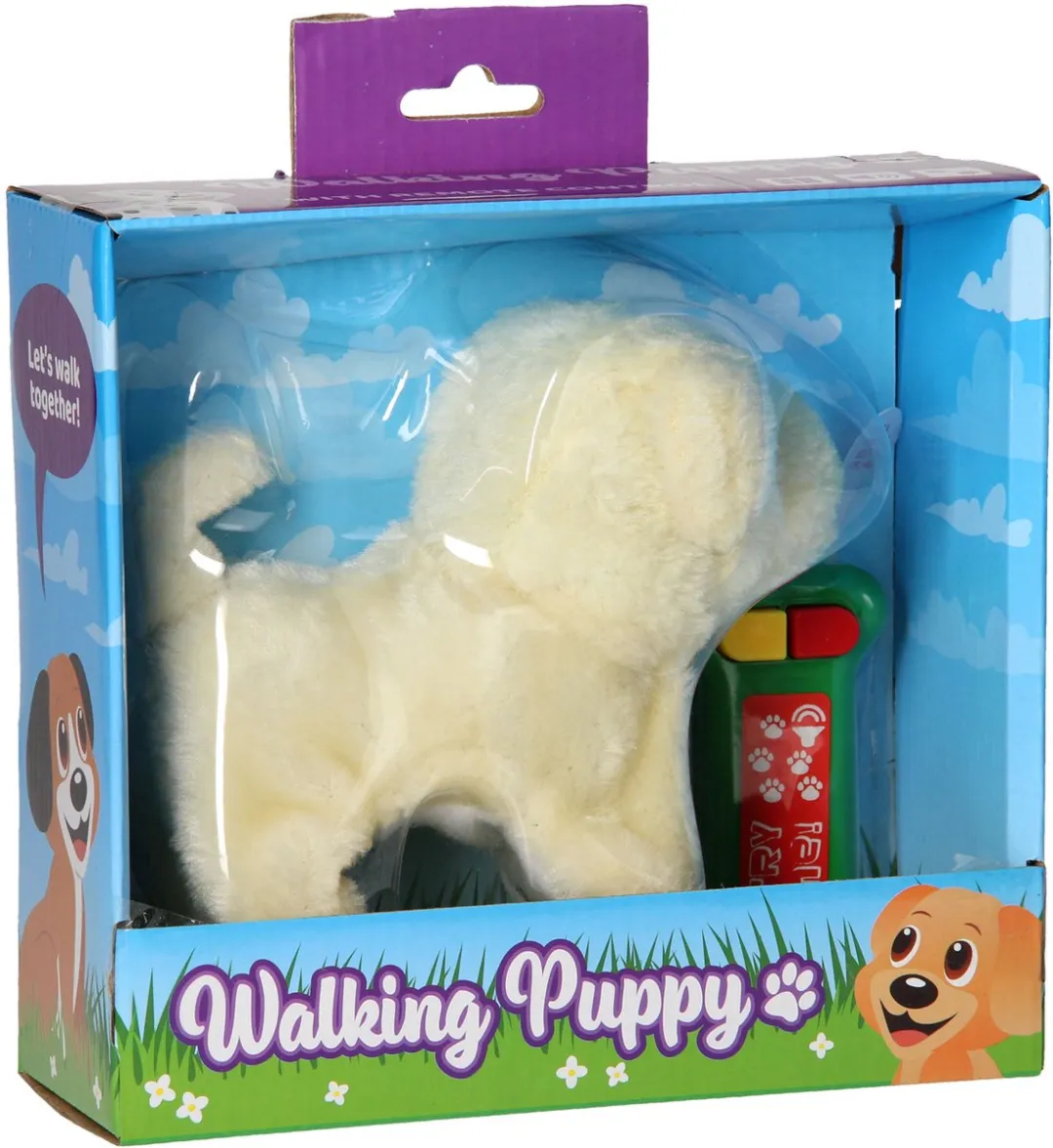 Johntoy Puppy Wandelend Junior 22,2 cm Pluche - Bruin