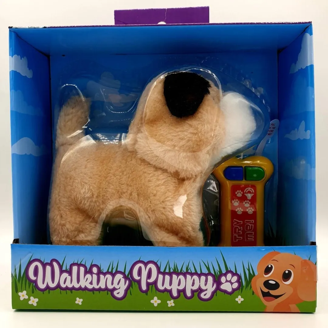 Johntoy Puppy Wandelend Junior 22,2 cm Pluche - Bruin
