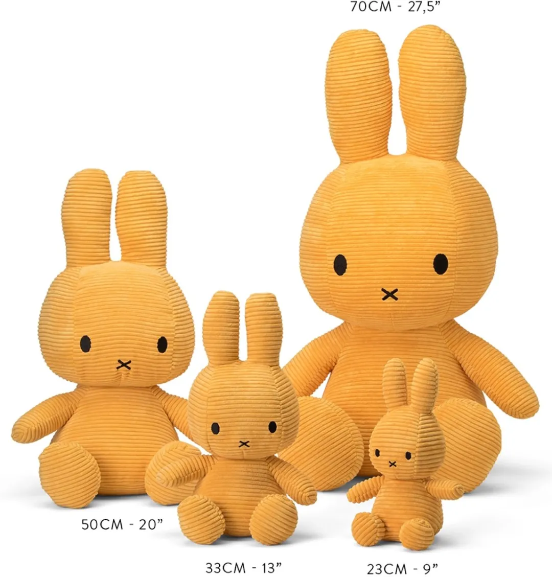 Nijntje Corduroy Yellow 70cm Eco - Knuffel Yellow