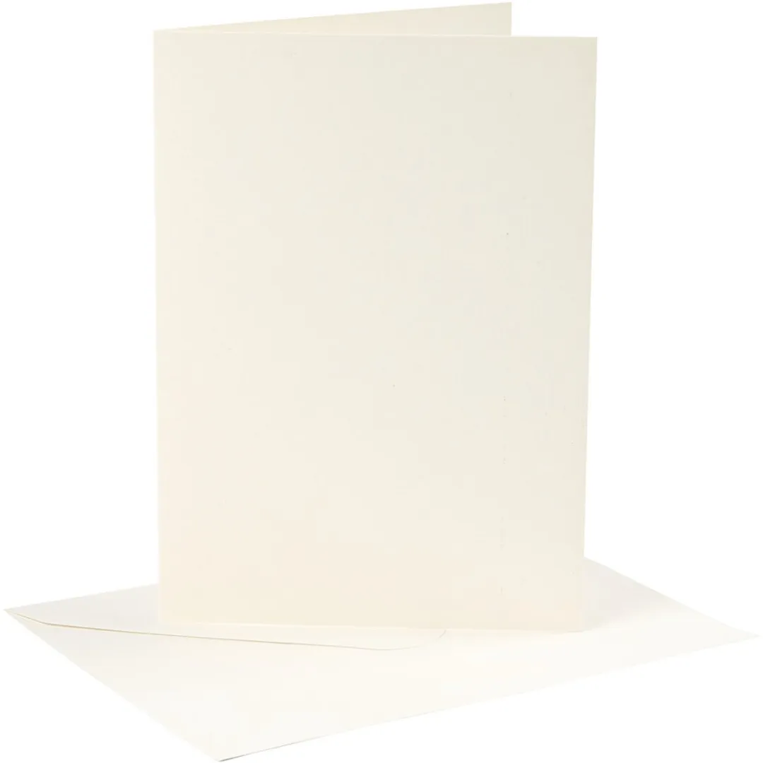 Creativ Company Kaarten & Enveloppen 12,7x17,8cm Off-white
