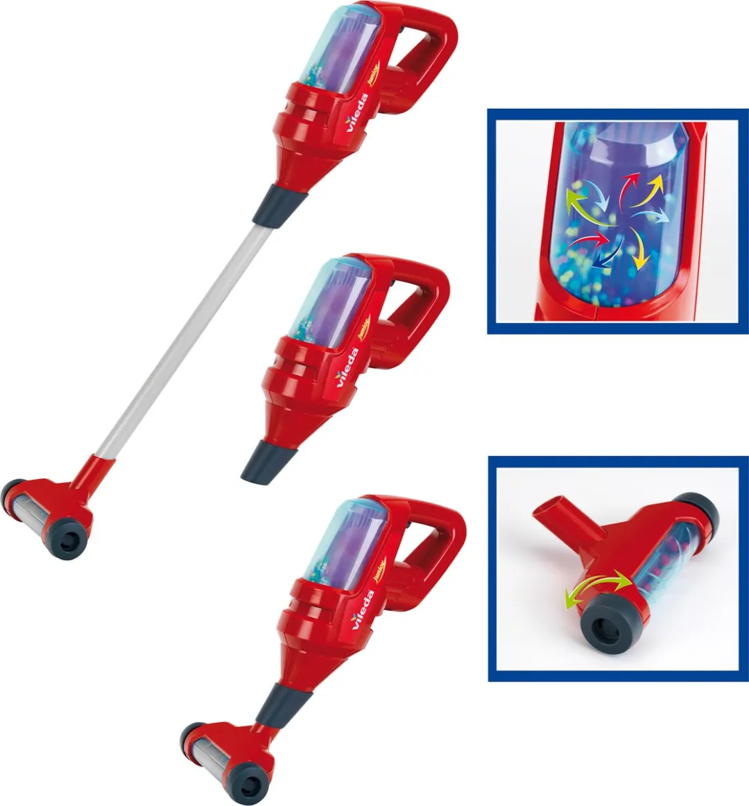 Klein Toys Vileda Upright Stofzuiger 3in1 Rood