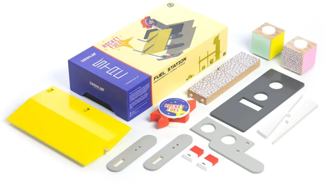 Candylab Toys Rocket Fuel Station | Tankstation Hout | Speelgoed Benzine Station