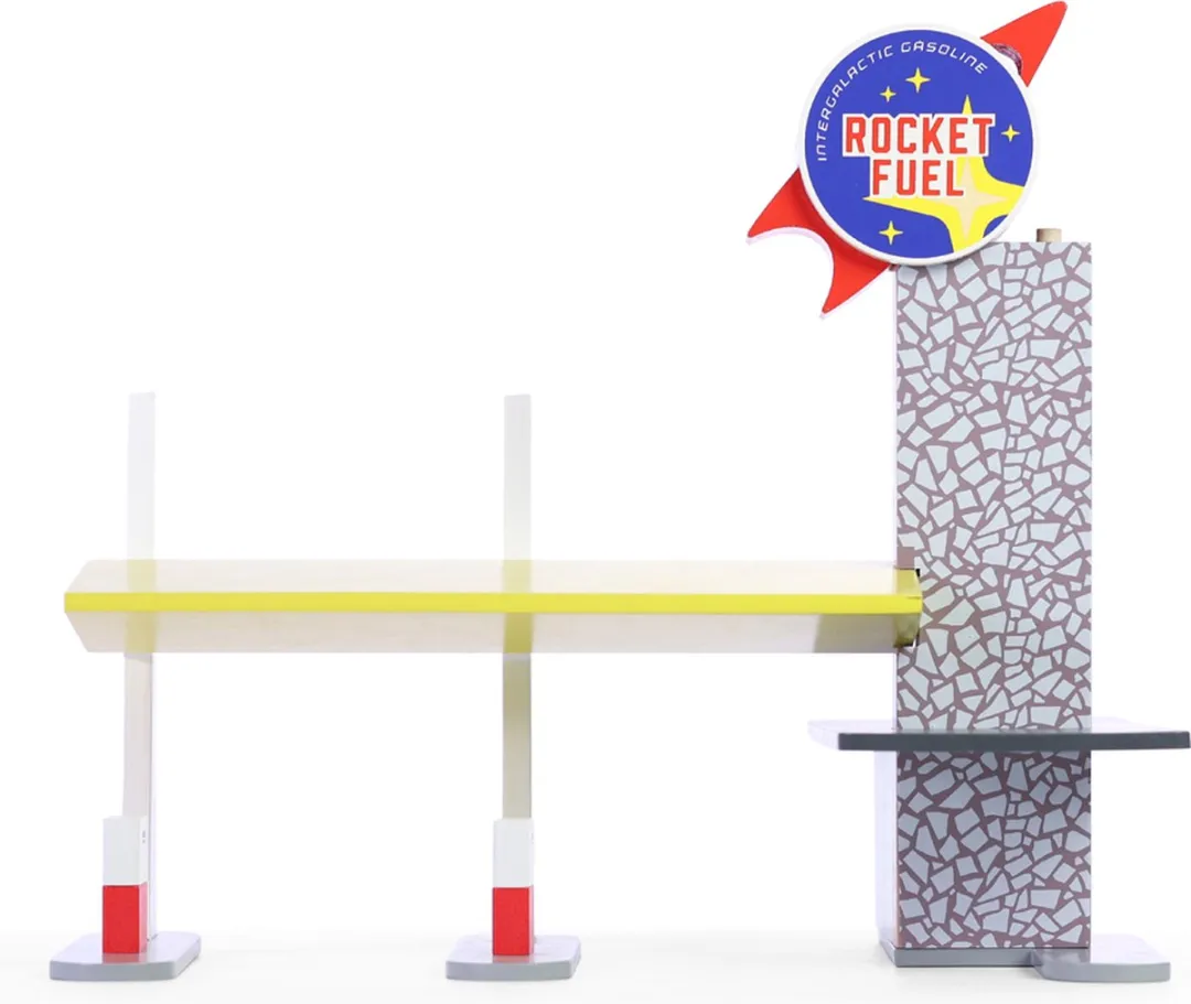 Candylab Toys Rocket Fuel Station | Tankstation Hout | Speelgoed Benzine Station