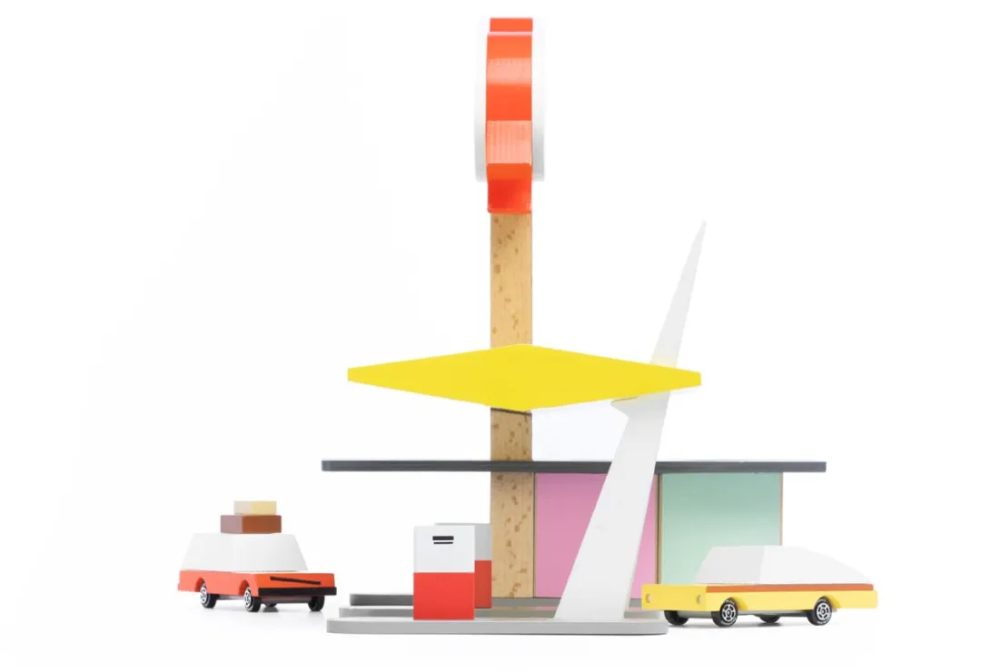 Candylab Toys Rocket Fuel Station | Tankstation Hout | Speelgoed Benzine Station
