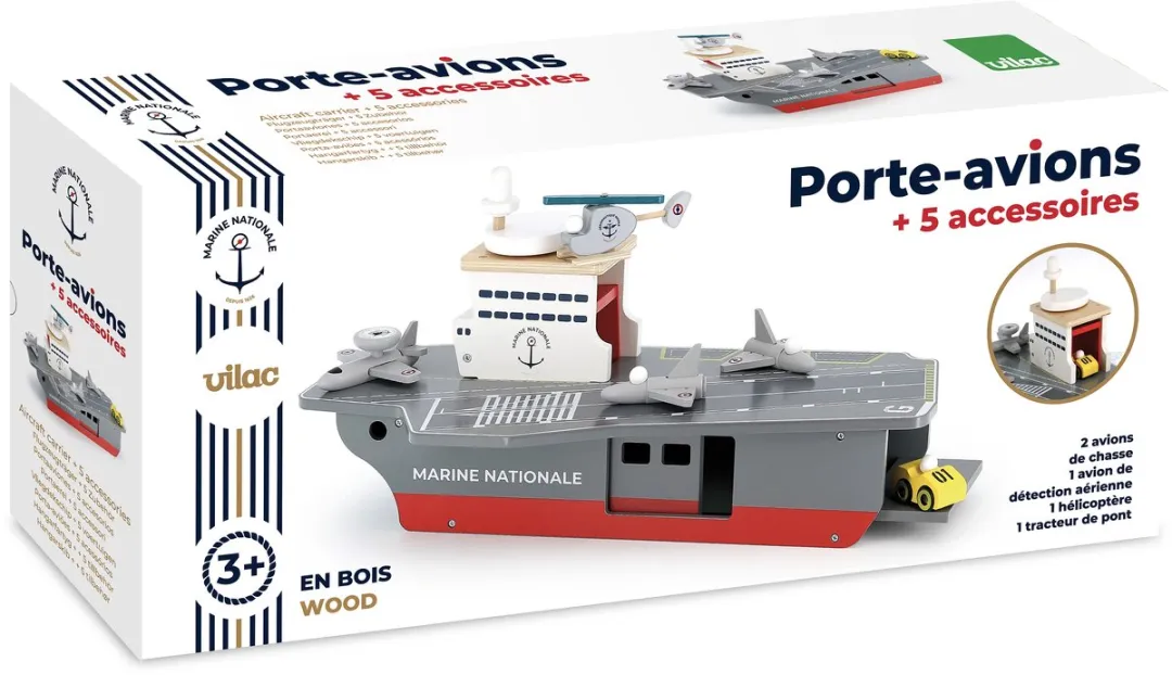 Vilac Vliegdekschip Houten Speelgoed 9305 - Multicolor - afbeelding 6 van 6