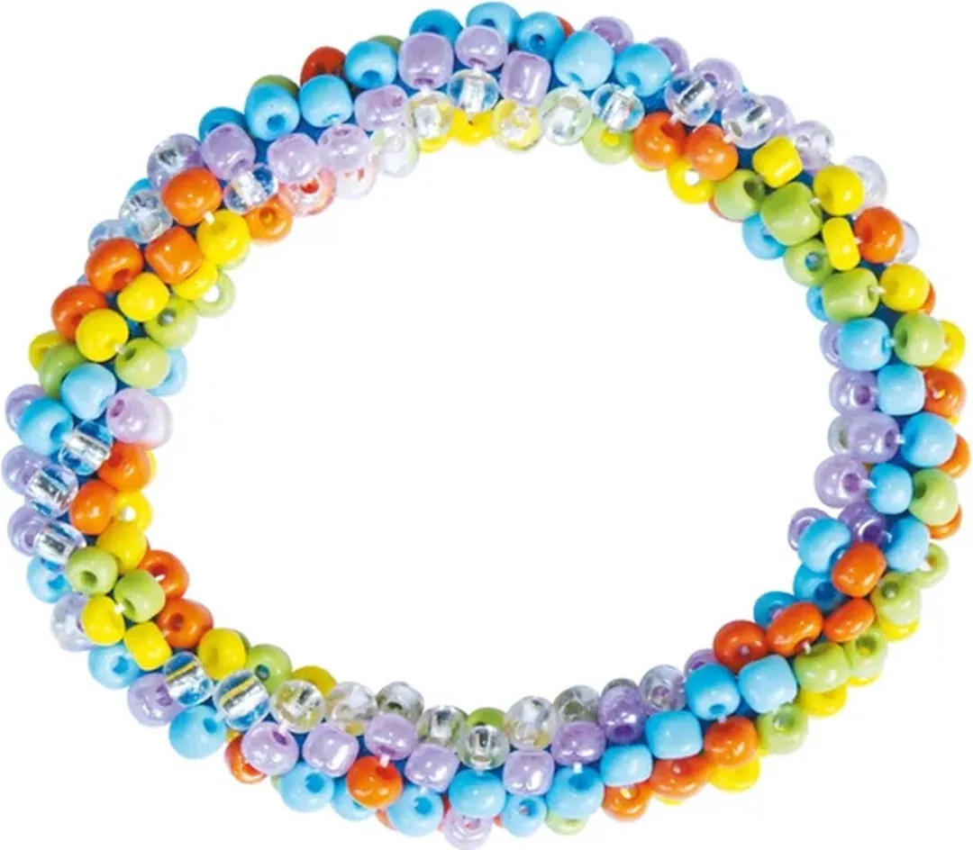 Toi-Toys Weefgetouw met Garen en Kralenset - Multi kleuren