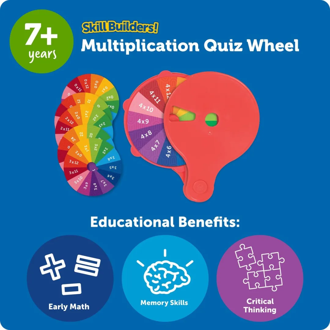 Learning Resources Quizwiel Tafels Vermenigvuldiging Multicolor