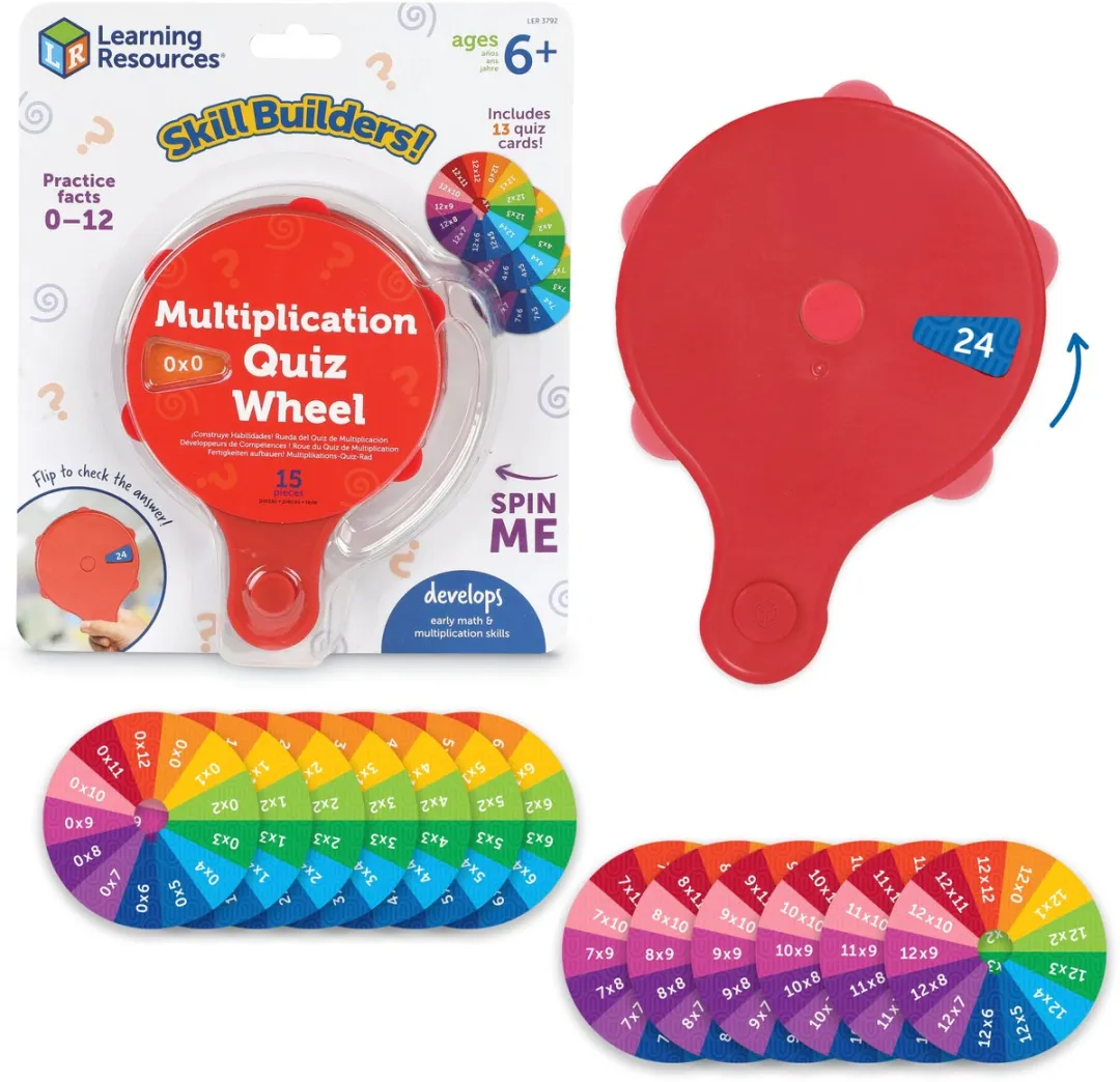 Learning Resources Quizwiel Tafels Vermenigvuldiging Multicolor