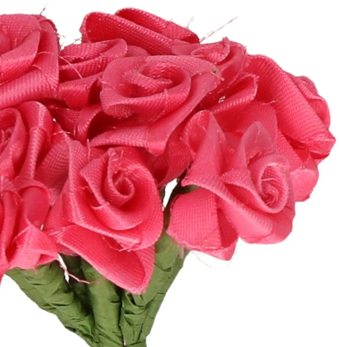 Rayher Decoratie Roosjes Fuchsia - 72 Stuks