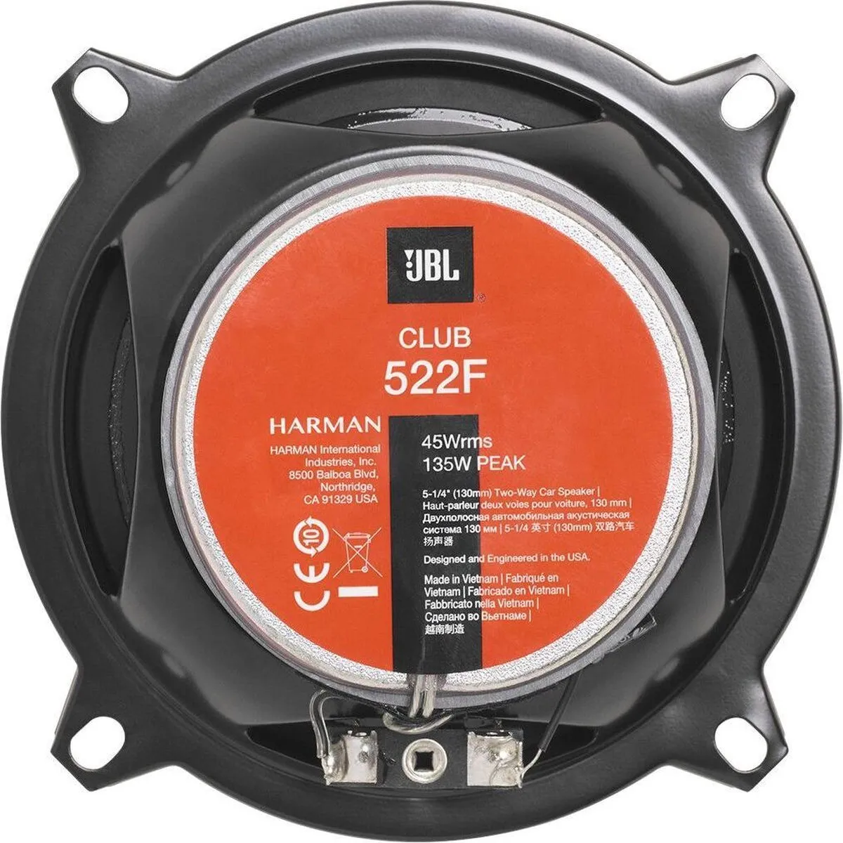 JBL Club 522F Autospeakers 135W - 2-delig - Zwart