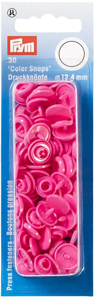 Prym Drukknopen ColorSnaps 12,4mm Fuchsia - 30 Stuks