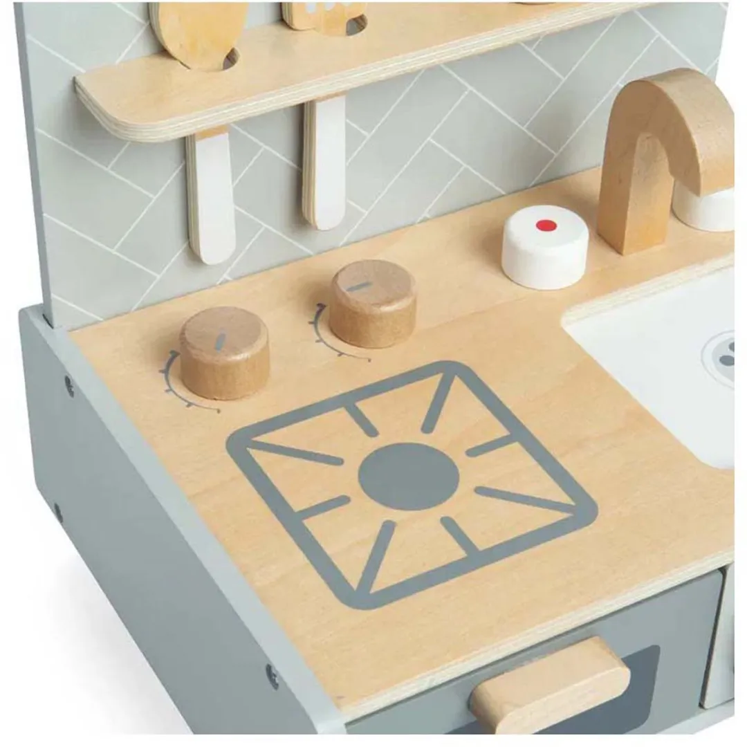 BIGJIGS Houten Tafelbladkeukentje - 7-delig - Multicolor
