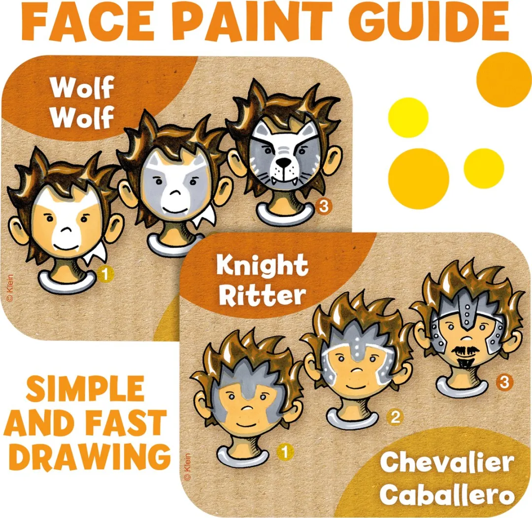 Klein Toys Schminkset Ridder-Wolf - 3 Verftabletten Multicolor