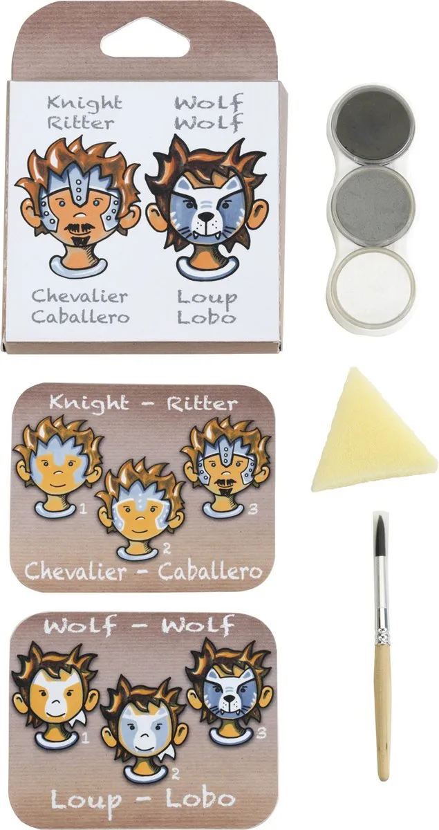 Klein Toys Schminkset Ridder-Wolf - 3 Verftabletten Multicolor - afbeelding 6 van 6