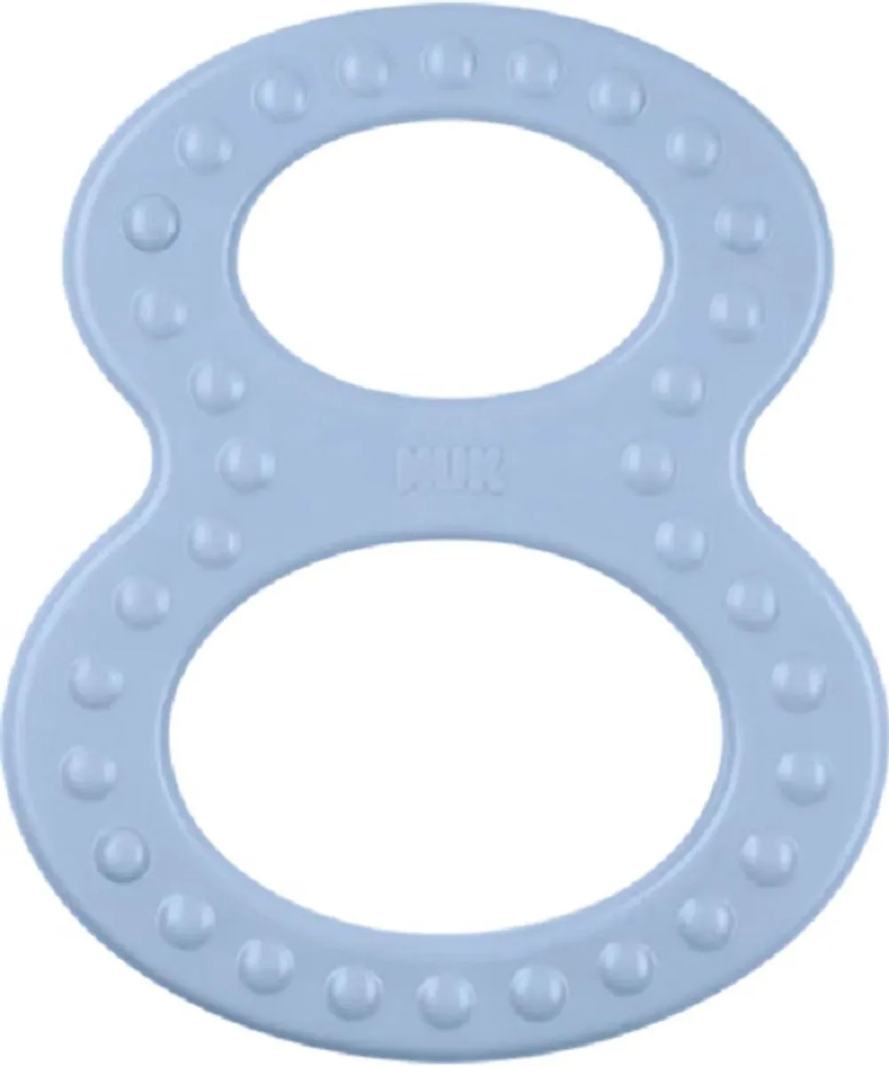 Nuk bijtring 2 stuks | pastel kleur turkoois-paars | 0+m 0+ maanden