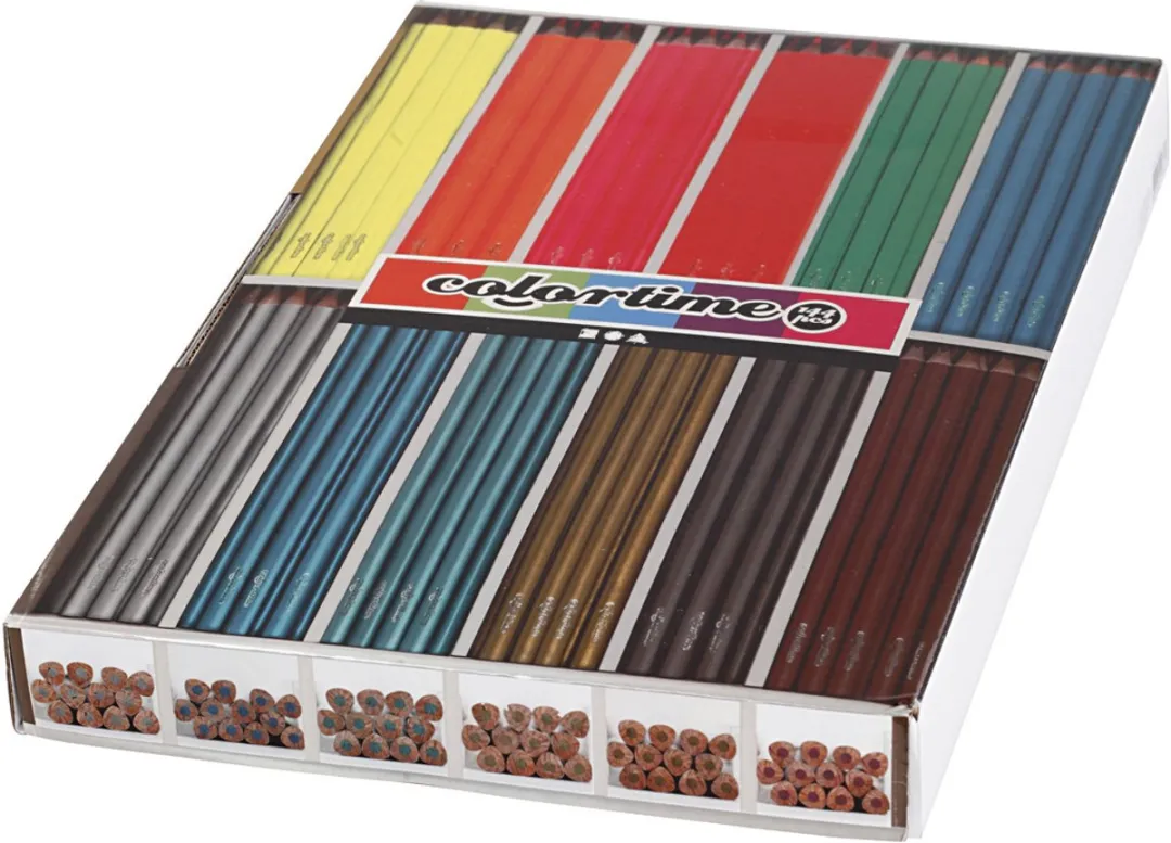 Creativ Company Colortime Kleurpotloden Vulling 3mm - 144 Stuks - Multicolor