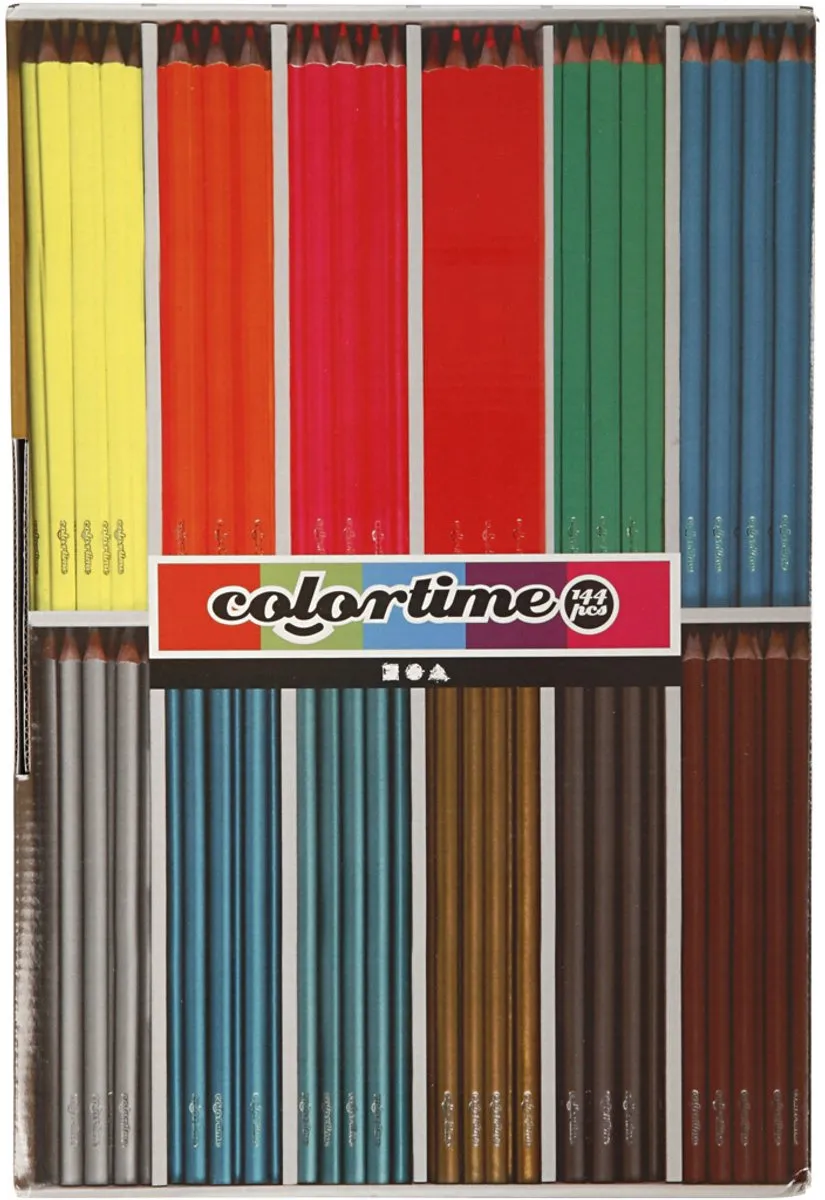 Creativ Company Colortime Kleurpotloden Vulling 3mm - 144 Stuks - Multicolor
