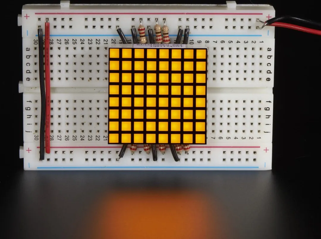 Adafruit 1.2 inch 8x8 Matrix Pixel - Geel