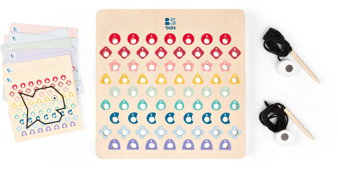 BS Toys Thread and Code GA519 Houten Rijgspel - Beige