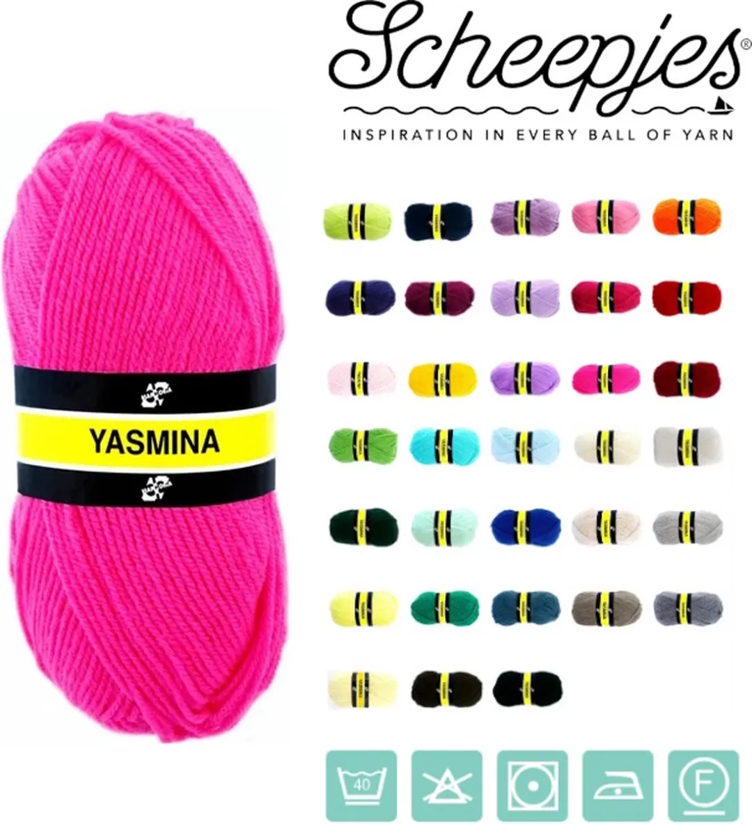 Scheepjes Yasmina 1162 Knal roze Wol