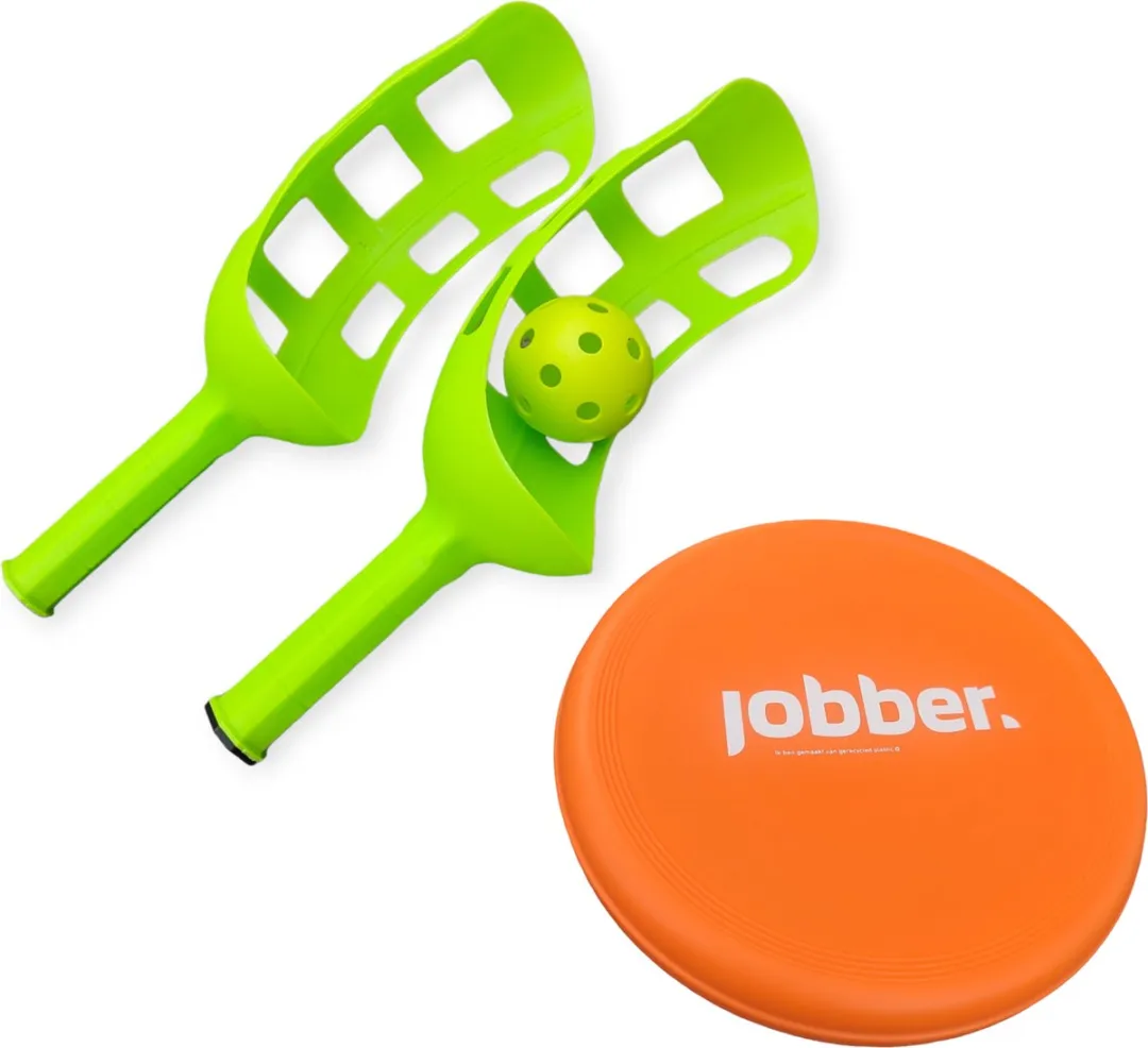 Jobber Toys Strandspeelgoed Frisbee + Scoop Set Oranje Groen