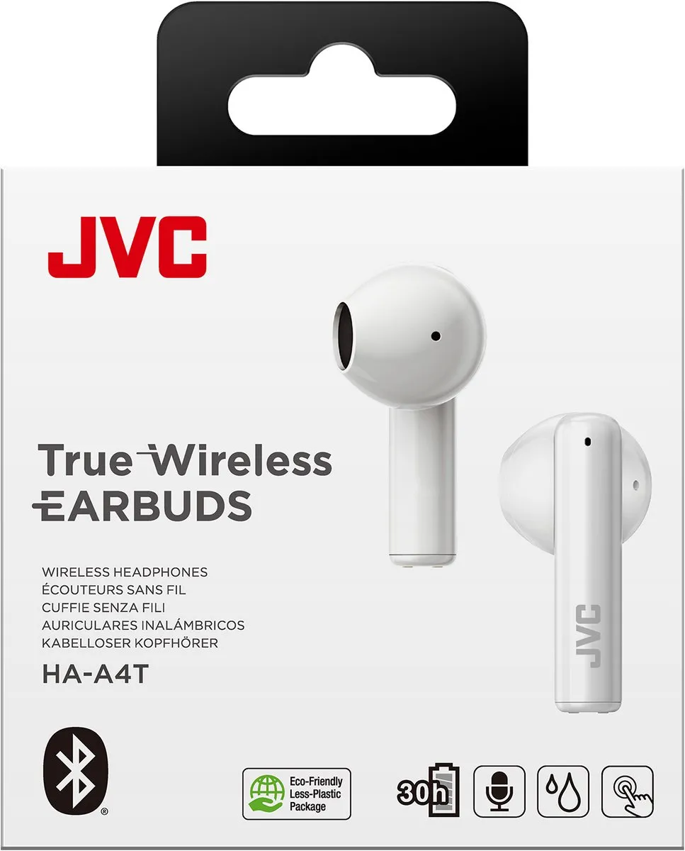 JVC HA-A4T True Wireless Earbuds HAA4TWU - Wit - afbeelding 6 van 6