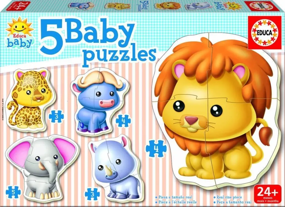 Educa 5 Baby Dierenpuzzels ED14197