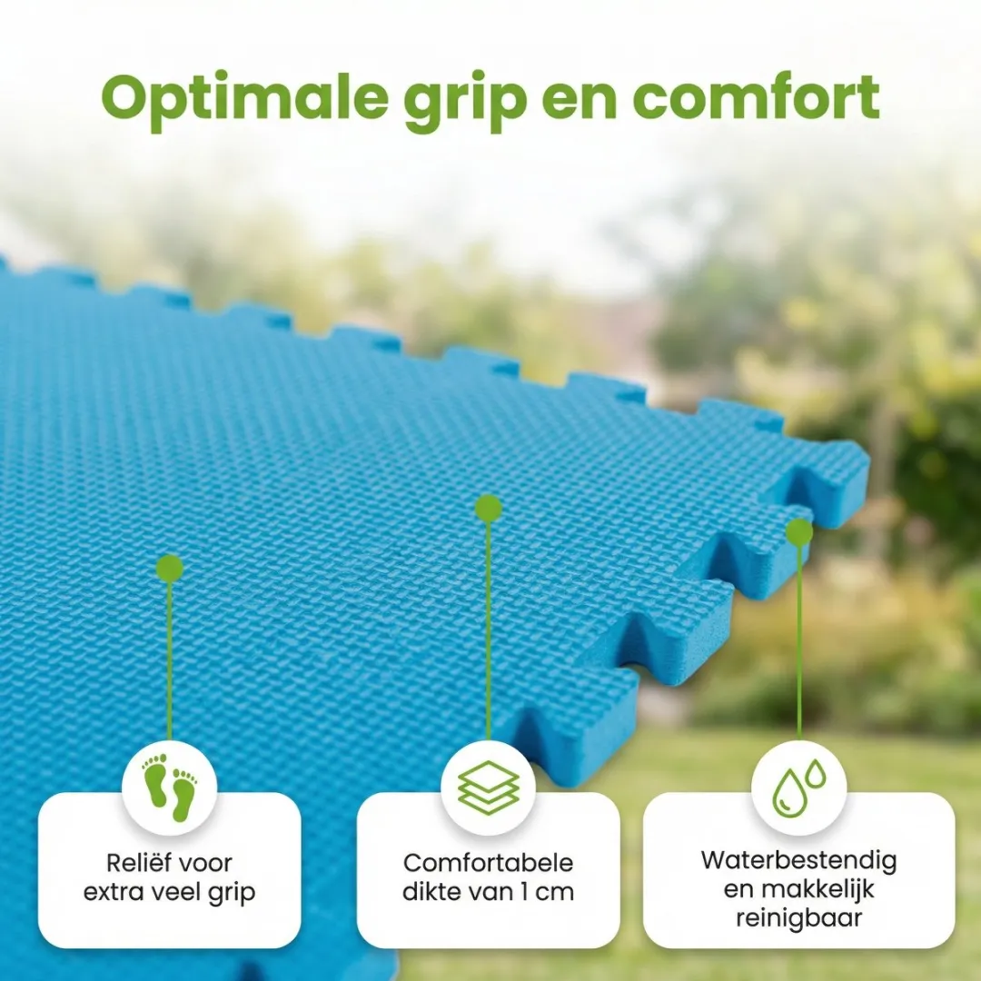 EXIT Rechthoekig Stone Frame Zwembad - 300 x 200 x 65 cm - Inclusief Pomp Afdekzeil - Solar Mat - Vloertegels - 7-delig