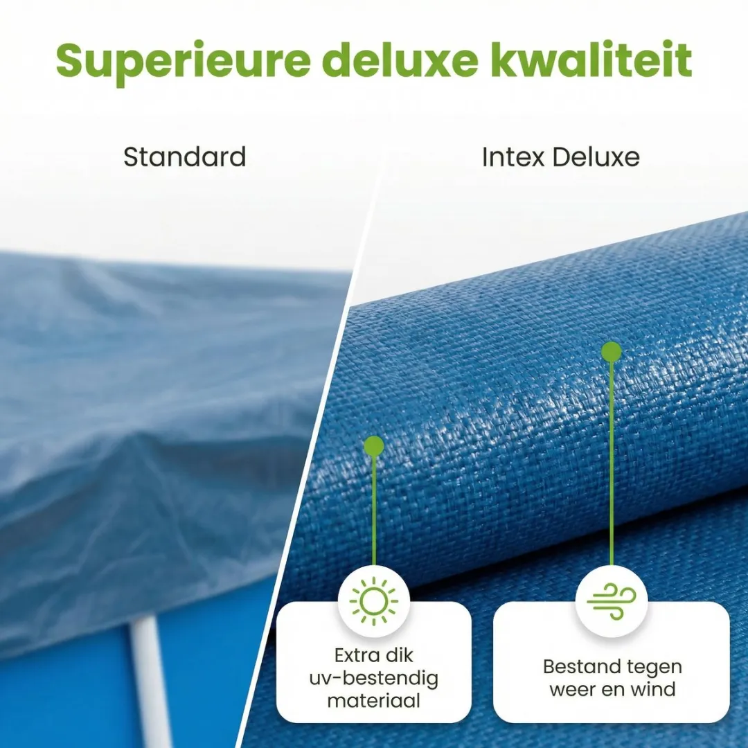 EXIT Rechthoekig Stone Frame Zwembad - 300 x 200 x 65 cm - Inclusief Pomp Afdekzeil - Solar Mat - Vloertegels - 7-delig