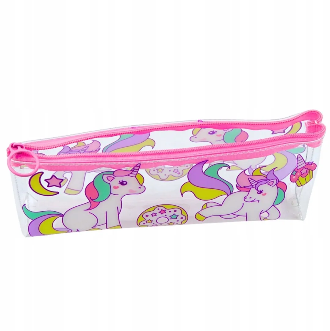 Lean Toys Doorzichtig Pennenbakje Eenhoorn 20x8,5x4cm - afbeelding 3 van 4