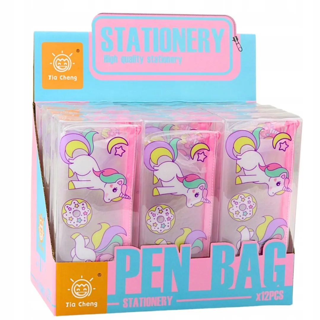 Lean Toys Doorzichtig Pennenbakje Eenhoorn 20x8,5x4cm - afbeelding 4 van 4
