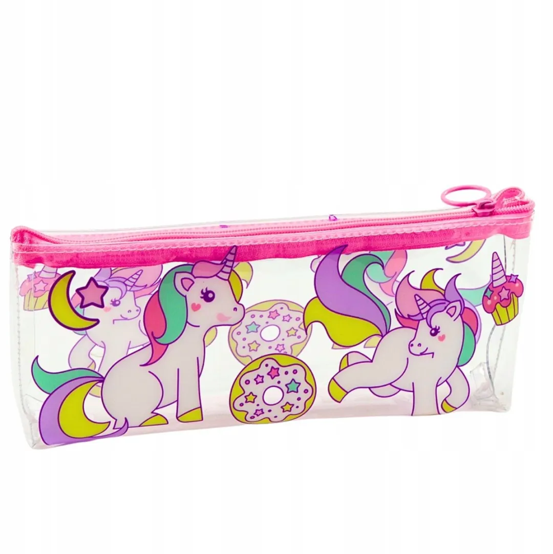 Lean Toys Doorzichtig Pennenbakje Eenhoorn 20x8,5x4cm - afbeelding 2 van 4