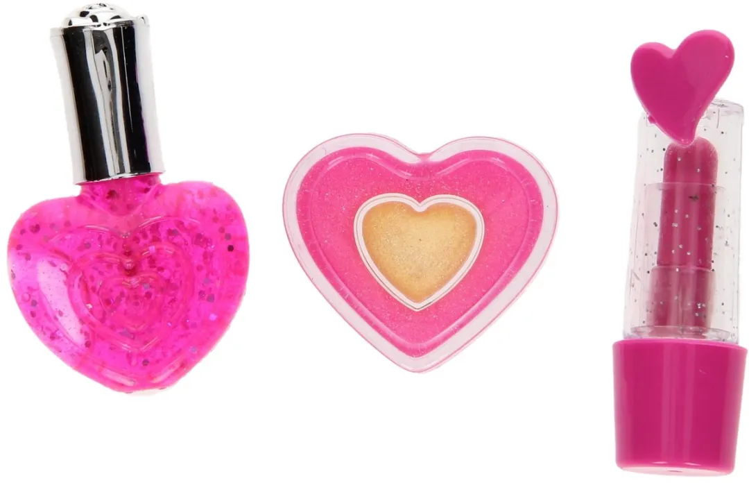 Johntoy Bella Hartvormige Make-upset 3-delig - Roze