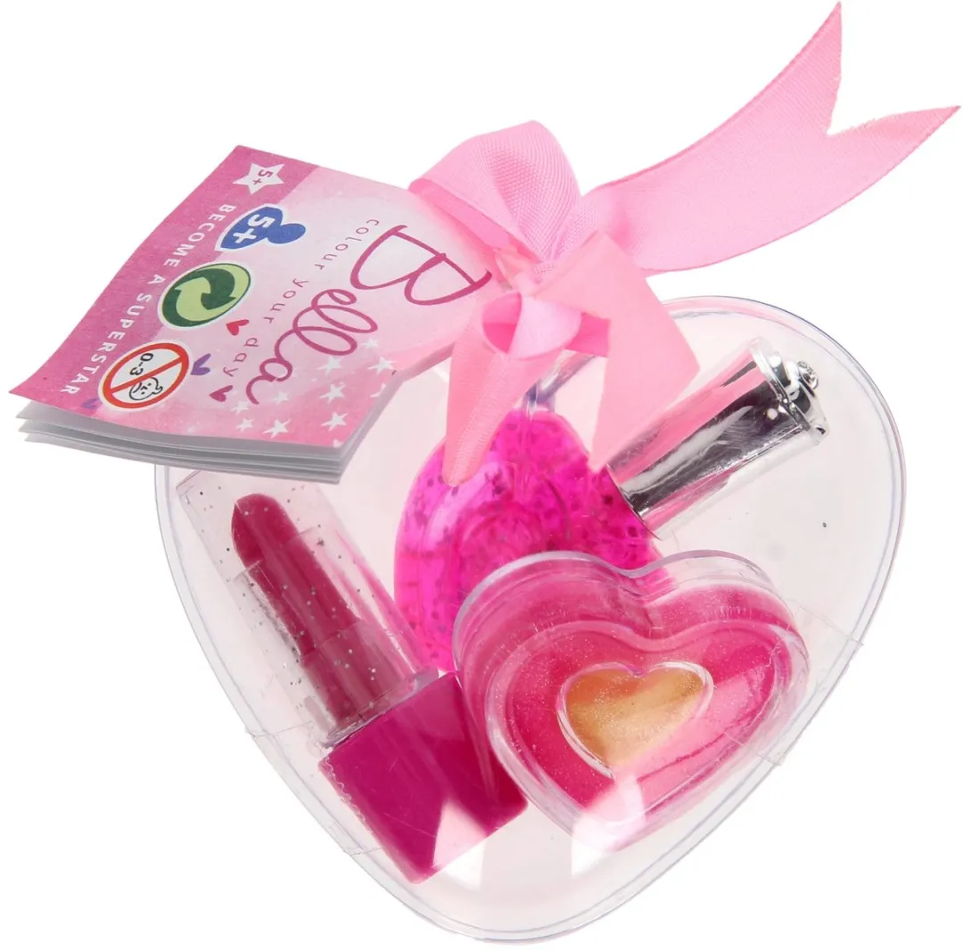 Johntoy Bella Hartvormige Make-upset 3-delig - Roze