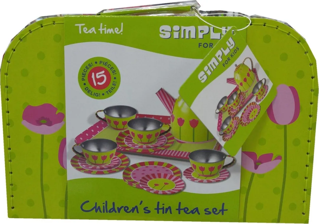Simply for Kids Metalen Theeservies Groen - 4 Personen
