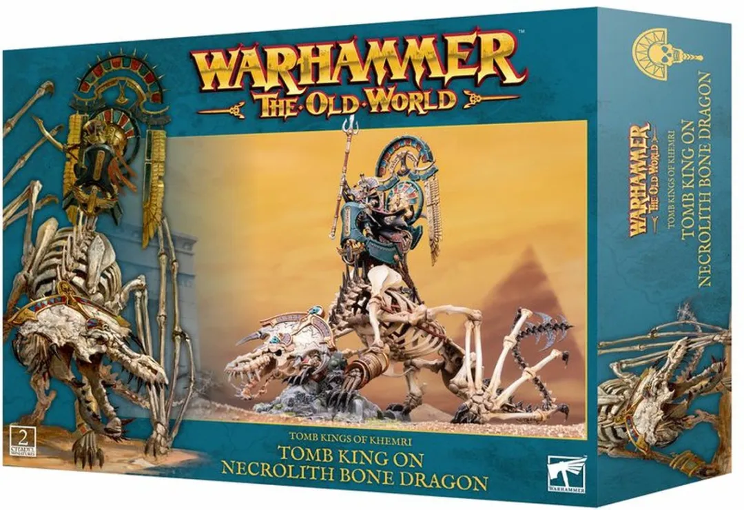 Warhammer - The Old World - Tomb King On Necrolith Bone Dragon - 07-08