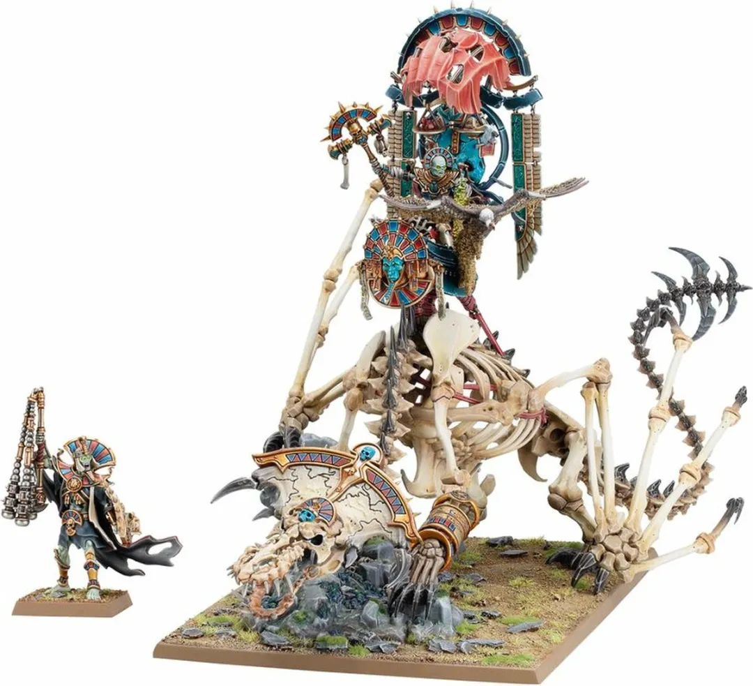Warhammer - The Old World - Tomb King On Necrolith Bone Dragon - 07-08