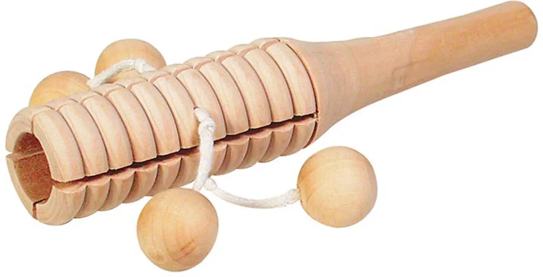 Goki Block Drum met 4 Houten Ballen - Multicolor