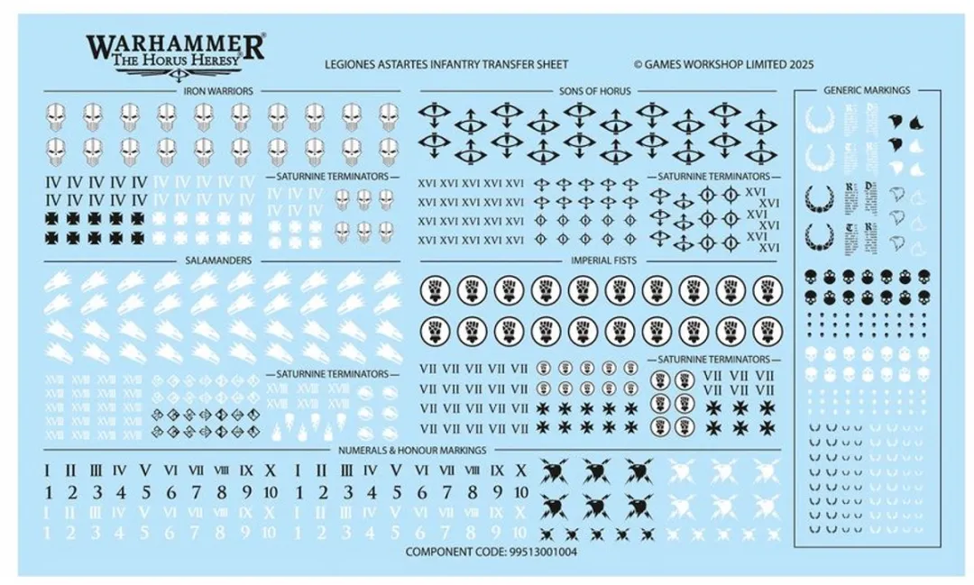 Games Workshop Horus Heresy Saturnine Terminators - 224 Onderdelen
