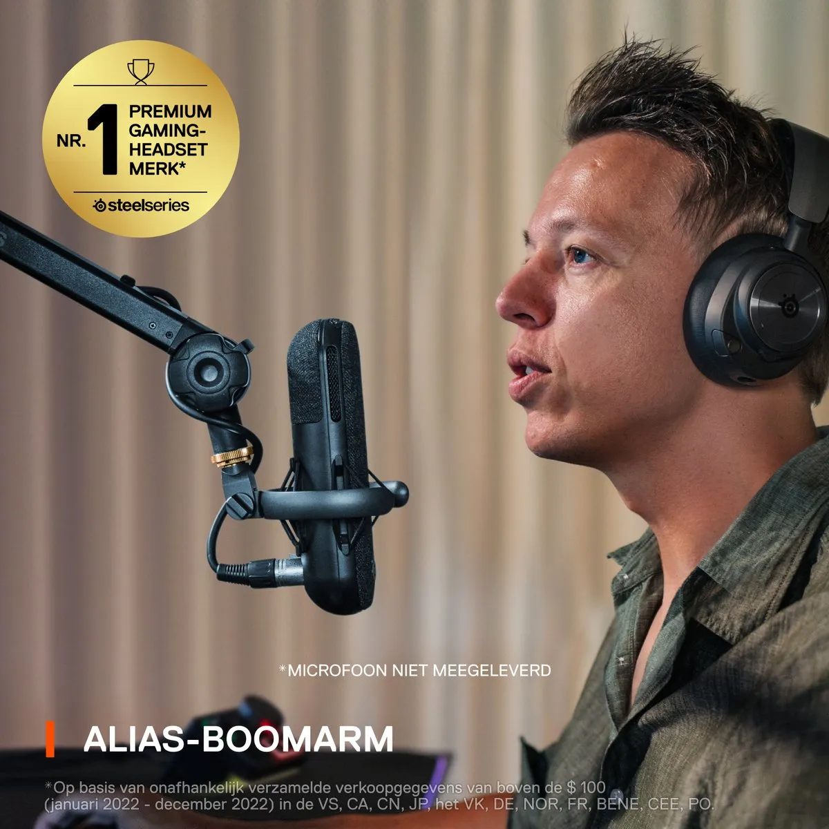 SteelSeries Alias Boom Arm 60474 - Streaming Microfoon - Zwart