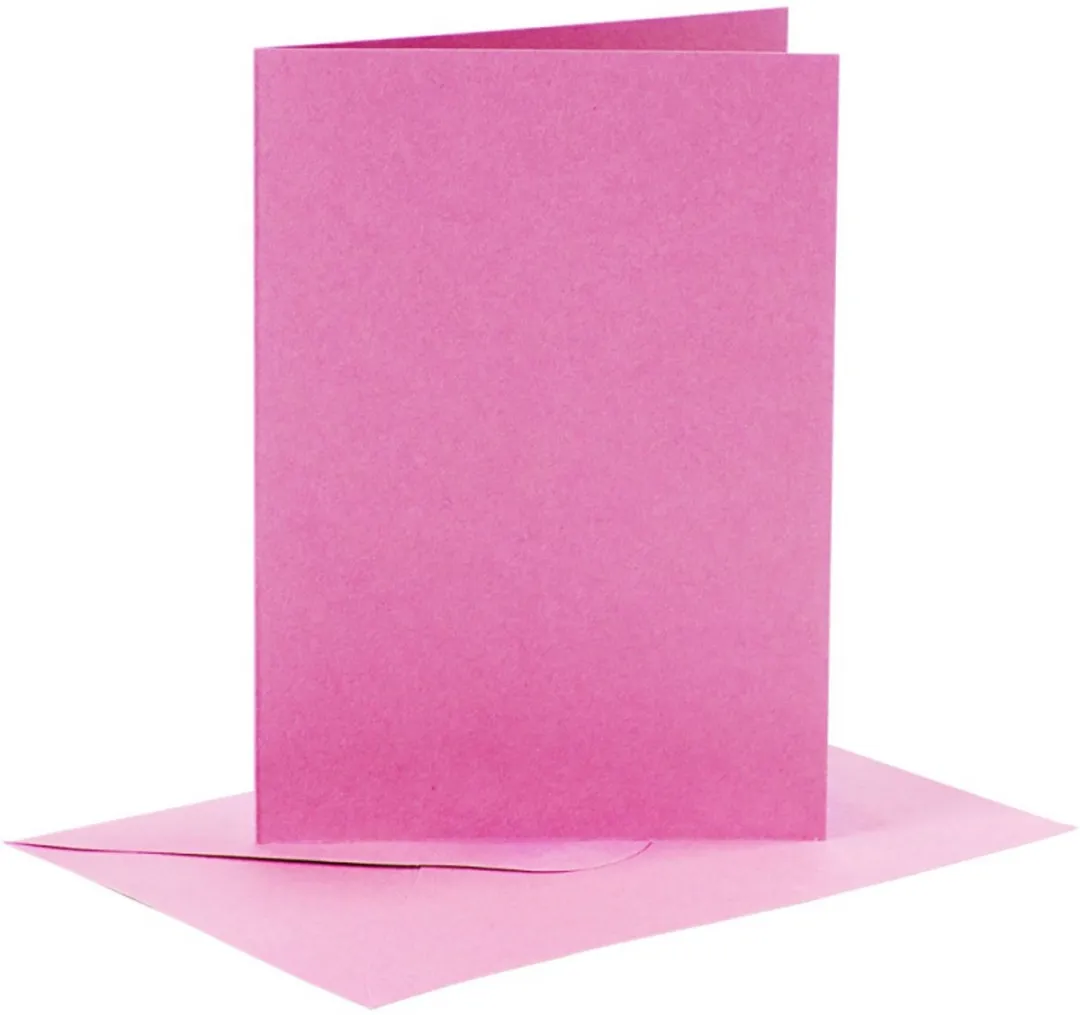 Creativ Company Kaarten & Enveloppen 10,5x15cm Roze