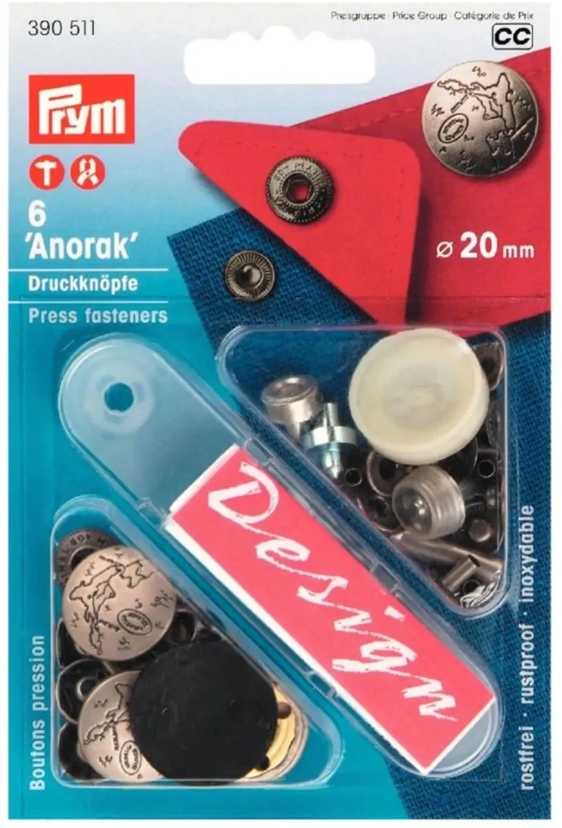 Prym Anorak Excursion Drukknopen 20mm - 6 Stuks Zilvermat - afbeelding 6 van 6