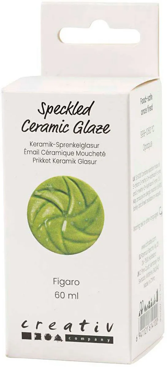 Creativ Company Keramiek Glazuur Pistachegroen Spikkel 60ml