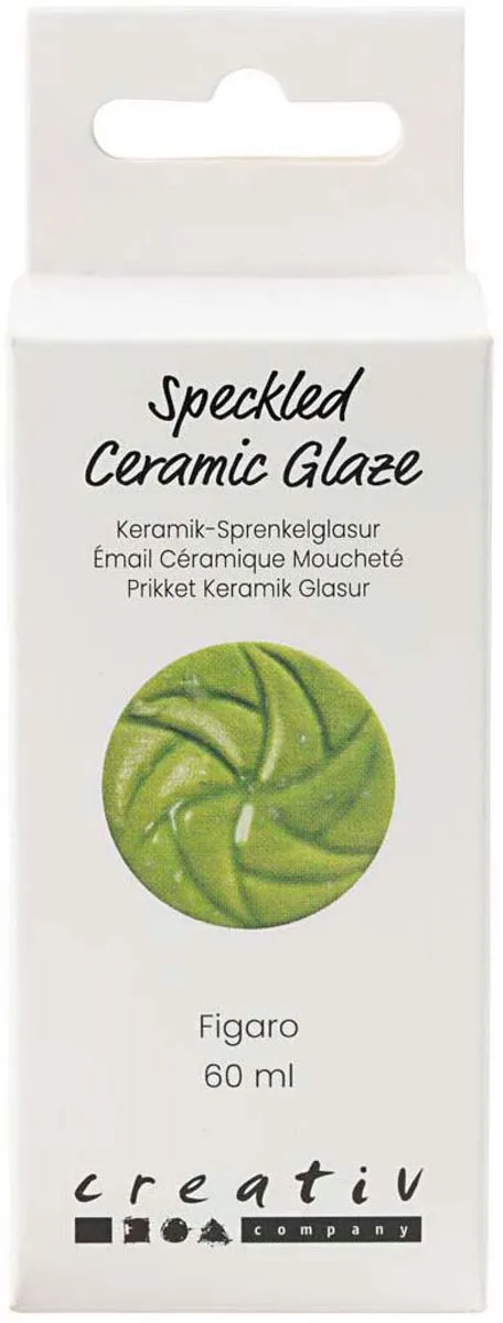 Creativ Company Keramiek Glazuur Pistachegroen Spikkel 60ml