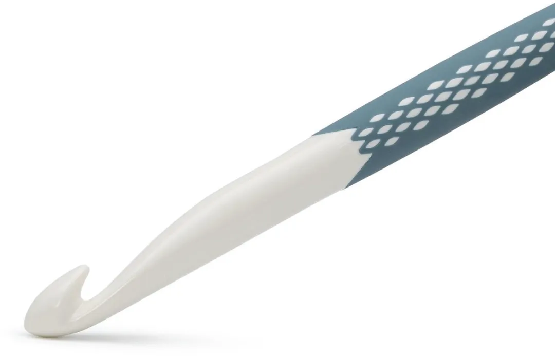 Prym Ergonomische Kunststof Wolhaaknaald 12.0mm - Wit/Blauw