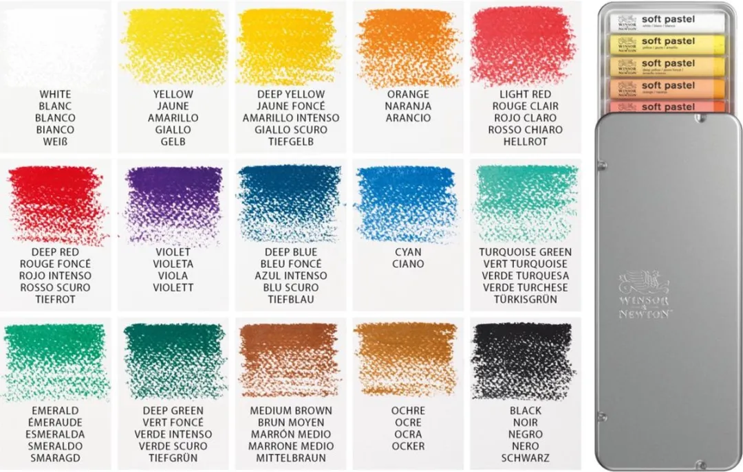 Winsor & Newton 1790001 Soft Pastelbox - 15 Stuks